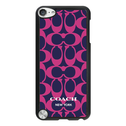 Coach Big Logo Fuchsia Navy iPod Touch 5TH CAC - Click Image to Close